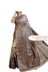 Pure tussar ghicha silk saree Manish